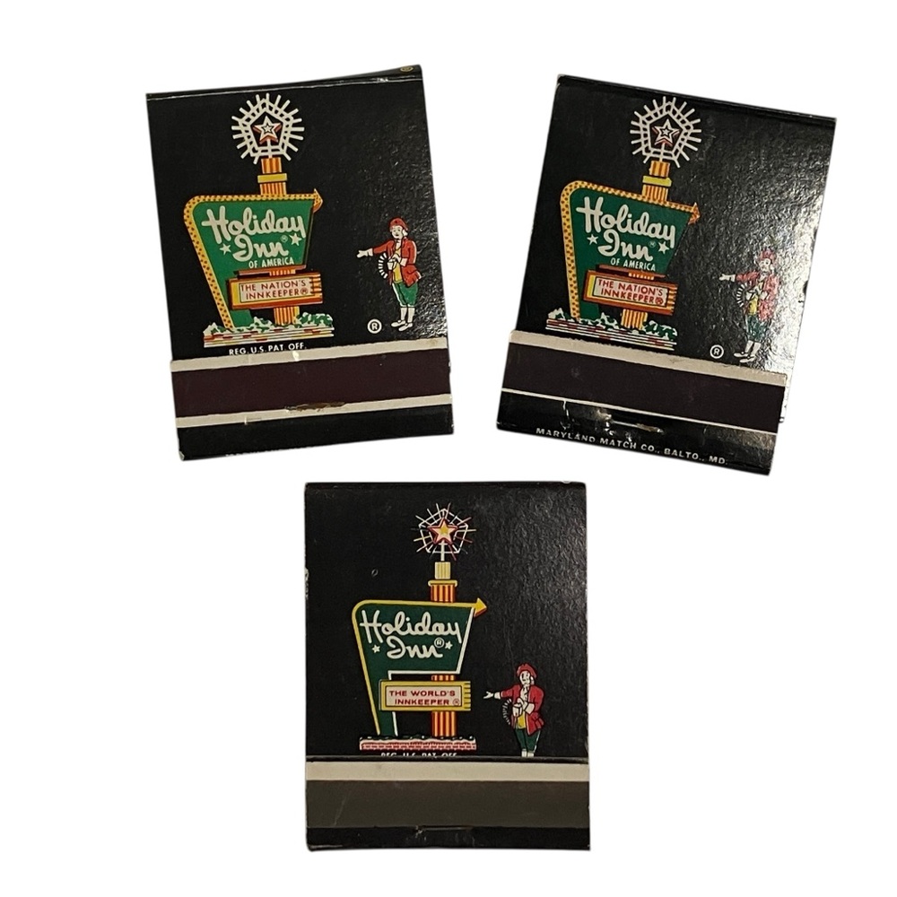 Holiday Inn Beaver Falls Indiana Uniontown PA Vintage Matchbook Lot of 3